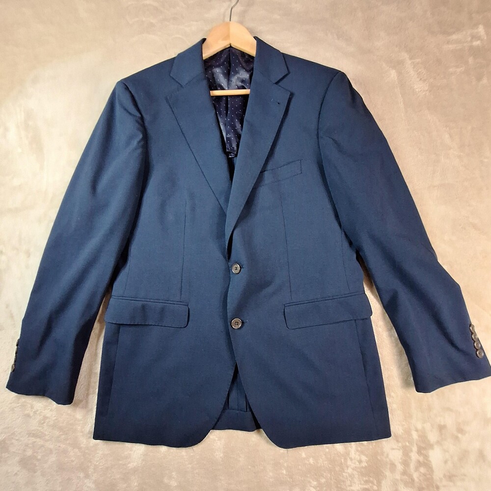 Alton Lane Blazer Mens 40R Navy Tailored Fit Two Button Double Vent Sport Coat